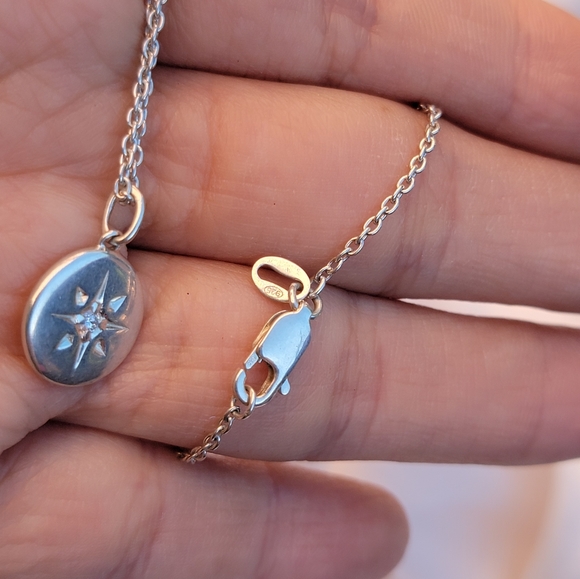 Sterling Star Diamond Necklace - Picture 2 of 2